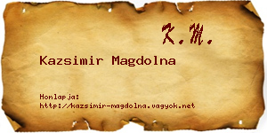 Kazsimir Magdolna névjegykártya